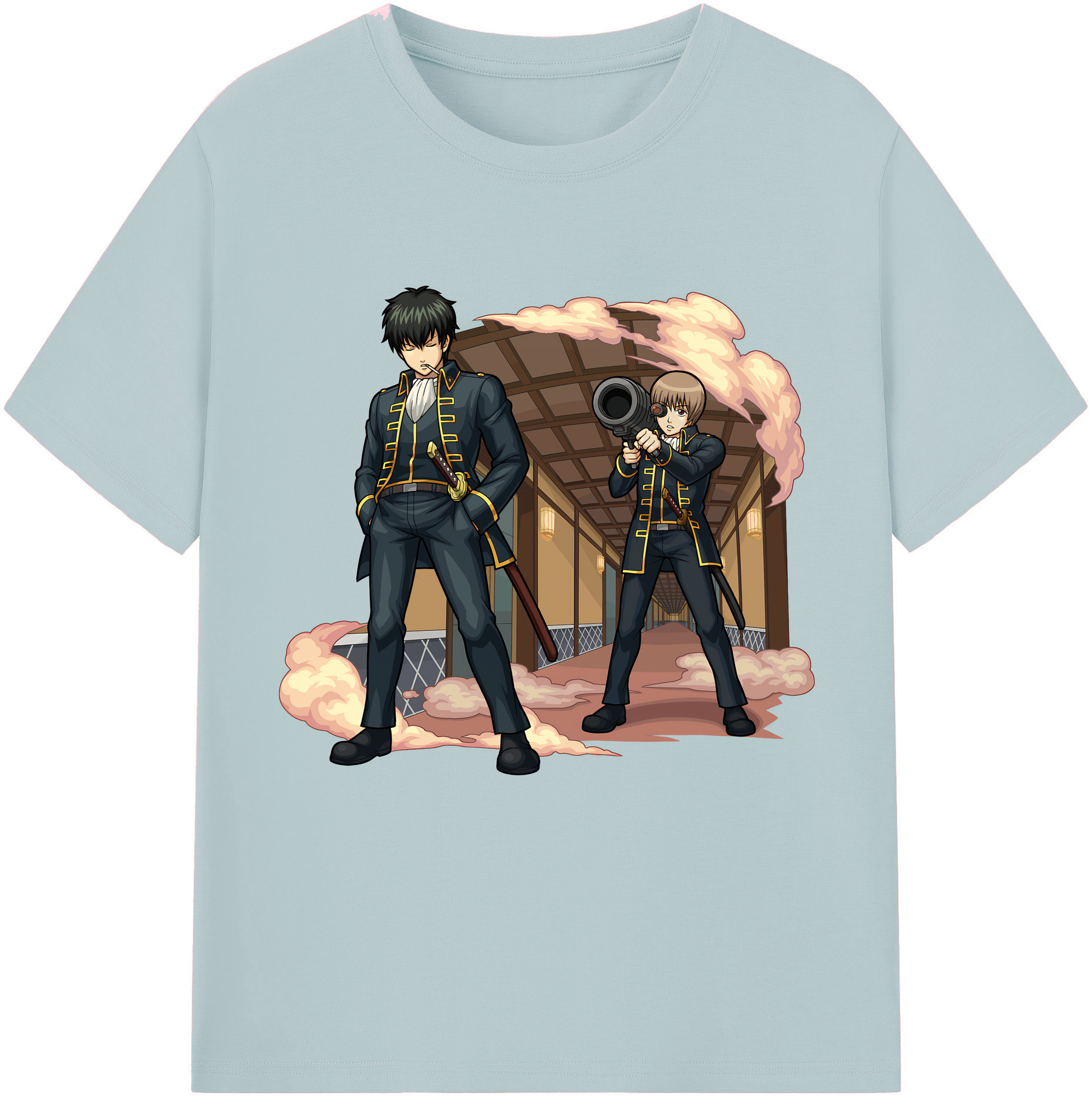 （画像用） ぎんたま 坂田銀時（さかたぎんとき） 神楽 志村新八（しむら しんぱち） GINTAMA Sakata Gintoki Kagura Shimura Shinpachi 綿100％半袖Tシャツ（フロントプリント）